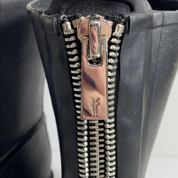 Frye Black Storm Zip Rain Bootie Waterproof Boots - Picture 4 of 16